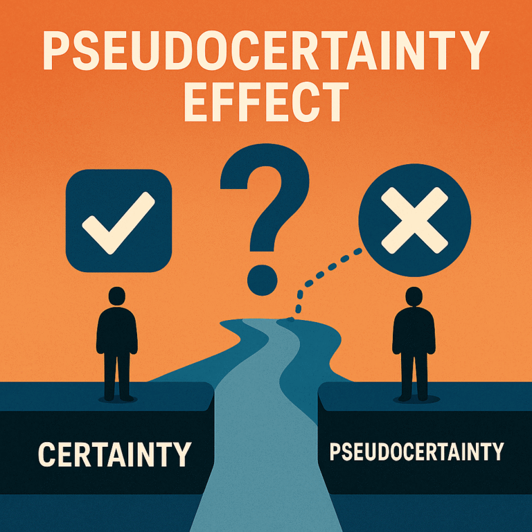 Featured image of Pseudocertainty Effect article