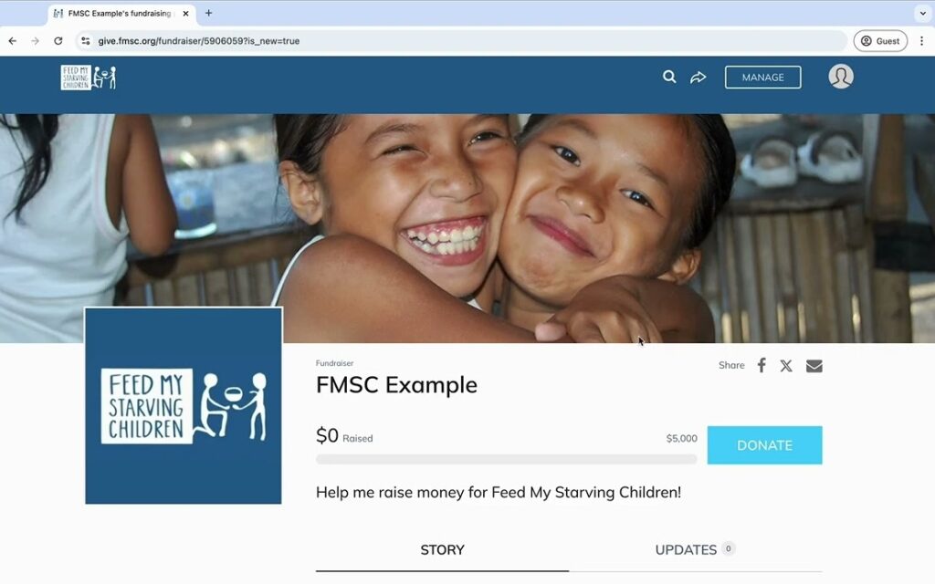 Example of a nonprofit fundraising campaign page with a progress bar, showing how visual goal proximity leverages the Endowed Progress Effect to increase donations.