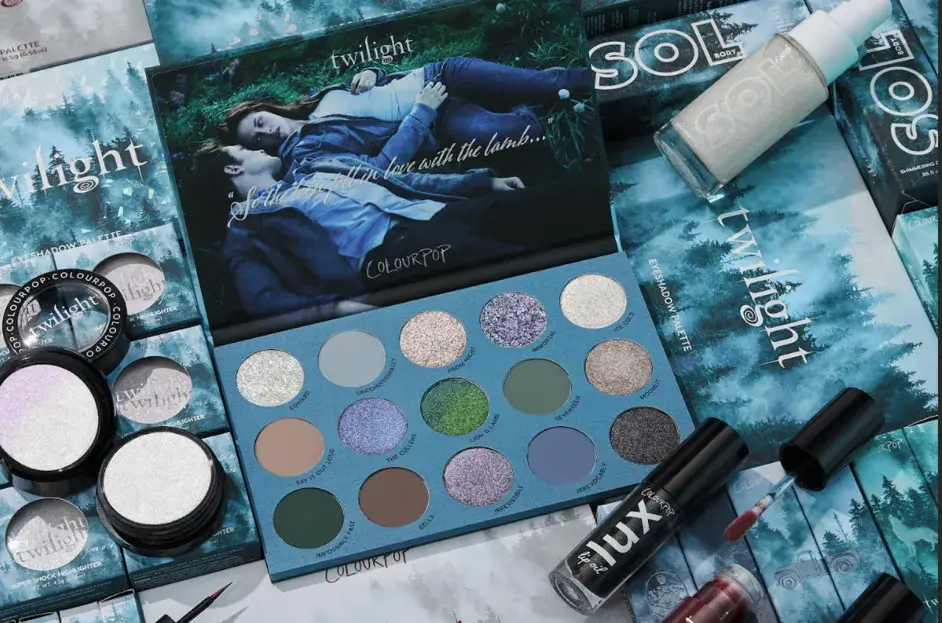 ColourPop Twilight makeup collaboration showcasing nostalgia marketing targeting millennials and Gen Z